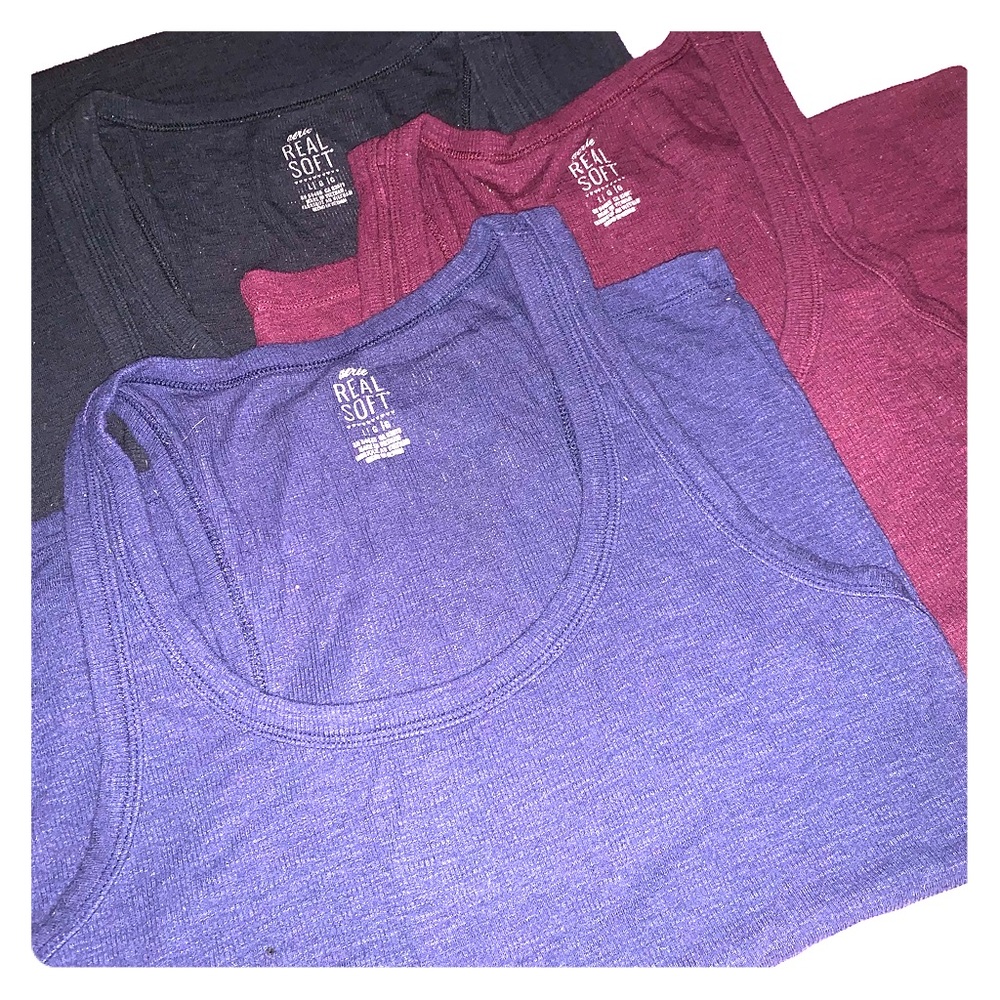 Set of 3 Aerie Real Soft Tanks